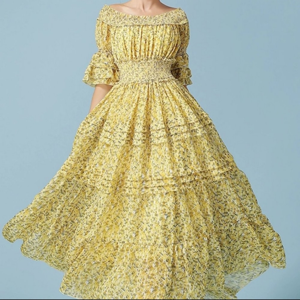 Style Ewe yellow maxi dress